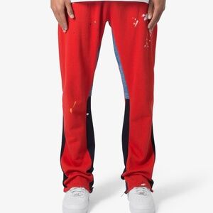 mnml Contrast Bootcut Sweatpants - Red Size LRed / L